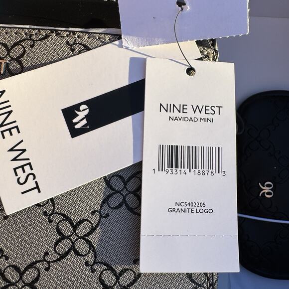 Nine West Navidad Granite Logo Mini handbag with & small wallet New Boxed Set - Picture 9 of 9
